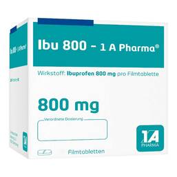 Abbildung: Ibu 800 1A Pharma Filmtabletten 50 St, Filmtabletten PZN 08533859