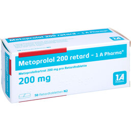Abbildung: Metoprolol 200 retard 1A PHA 50 St, Retard-Tabletten PZN 08533948