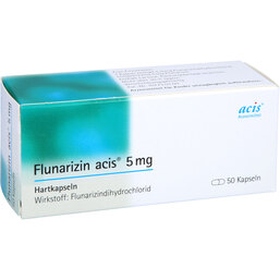 Abbildung: Flunarizin acis 5 mg Hartkapseln 50 St, Hartkapseln PZN 08535812