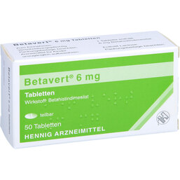 Abbildung: Betavert 6 mg Tabletten 50 St, Tabletten PZN 08538064