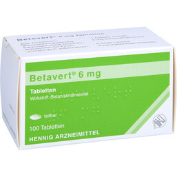 Abbildung: Betavert 6 mg Tabletten 100 St, Tabletten PZN 08538070