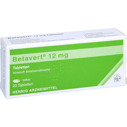 Abbildung: Betavert 12 mg Tabletten 20 St, Tabletten PZN 08538087