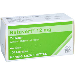 Abbildung: Betavert 12 mg Tabletten 100 St, Tabletten PZN 08538101