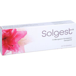 Abbildung: Solgest 75 Mikrogramm Filmtabletten 28 St, Filmtabletten PZN 08556027