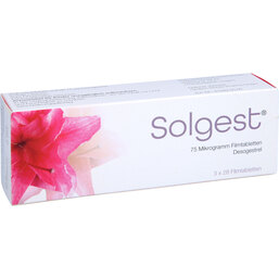 Abbildung: Solgest 75 Mikrogramm Filmtabletten 84 St, Filmtabletten PZN 08557914