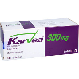 Abbildung: Karvea 300 mg Filmtabletten 98 St, Filmtabletten PZN 08588470