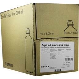 Abbildung: Aqua AD Injectabilia Ecoflac Plus Infusionslösung 10X500 ml, Infusionslösung PZN 08609321