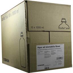 Abbildung: Aqua AD Injectabilia Ecoflac Plus Infusionslösung 10X1000 ml, Infusionslösung PZN 08609338