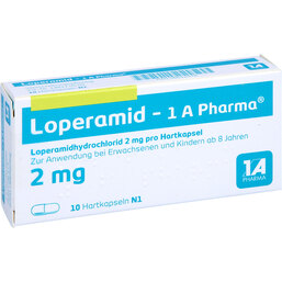 Abbildung: Loperamid 1A Pharma Hartkapseln 10 St, Hartkapseln PZN 08612978