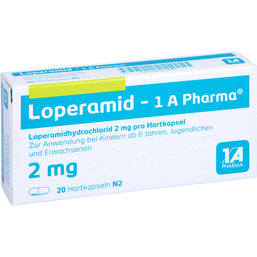 Abbildung: Loperamid 1A Pharma Hartkapseln 20 St, Hartkapseln PZN 08612984