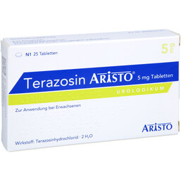 Abbildung: Terazosin Aristo 5 mg Tabletten 25 St, Tabletten PZN 08624444