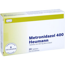 Abbildung: Metronidazol 400 Heumann Tabletten 20 St, Tabletten PZN 08636631