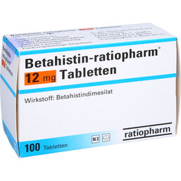 Abbildung: Betahistin ratiopharm 12 mg Tabletten 100 St, Tabletten PZN 08636766