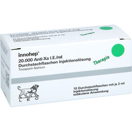 Abbildung: Innohep 20.000 Anti-Xa I.E. / ml 2ml Durchstechflasche 10X2 ml, Durchstechflaschen PZN 08645943