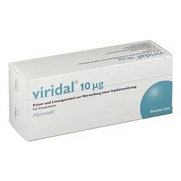 Abbildung: Viridal 10 mcg Starter Set A 1 P, Pulver u. Lösungsmittel zur Herstellung einer Injektionslsg. PZN 08668909