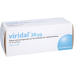 Abbildung: Viridal 20 µg Karpulen Trockensubstanz mit Lösungsmittel 6 St, Pulver u. Lösungsmittel zur Herstellung einer Injektionslsg. PZN 08668921