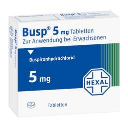 Abbildung: Busp 5 mg Tabletten 100 St, Tabletten PZN 08671969