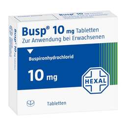 Abbildung: Busp 10 mg Tabletten 100 St, Tabletten PZN 08671998