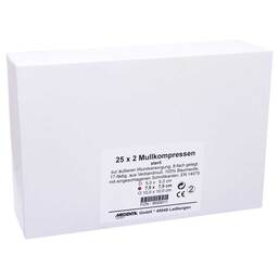 Abbildung: Mullkompressen 7,5x7,5 cm steril 8-fach Kompressen, 25X2 St PZN 08699011