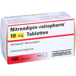 Abbildung: Nitrendipin ratiopharm 10 mg Tabletten 100 St, Tabletten PZN 08699258