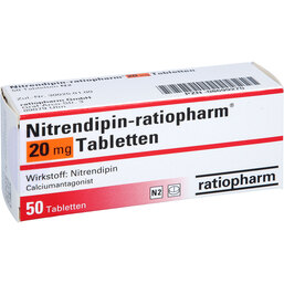Abbildung: Nitrendipin ratiopharm 20 mg Tabletten 50 St, Tabletten PZN 08699270