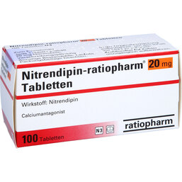 Abbildung: Nitrendipin ratiopharm 20 mg Tabletten 100 St, Tabletten PZN 08699287