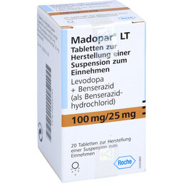 Abbildung: Madopar LT Tabletten 20 St, Tablette zur Herstellung einer Suspension zum Einnehmen PZN 08699761