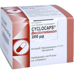 Abbildung: Cyclocaps Beclometason 200 m 60 St, Inhalationskapseln PZN 08701127