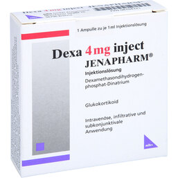 Abbildung: Dexa 4 mg Injekt Jenapharm Ampullen 1X1 ml, Injektionslösung PZN 08704321
