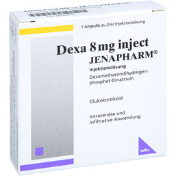 Abbildung: Dexa 8 mg Injekt Jenapharm Ampullen 1X2 ml, Injektionslösung PZN 08704373