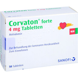Abbildung: Corvaton forte 4 mg Tabletten 50 St, Tabletten PZN 08705355