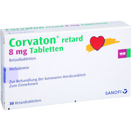 Abbildung: Corvaton retard 8 mg Tabletten 30 St, Retard-Tabletten PZN 08705390