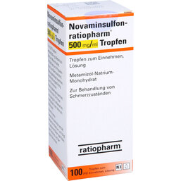 Abbildung: Novaminsulfon Ratiopharm 500 mg / ml Tropf.zum Einnehmen 100 ml, Tropfen zum Einnehmen PZN 08713863
