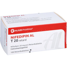 Abbildung: Nifedipin AL T 20 retard Tab 100 St, Retard-Tabletten PZN 08715477