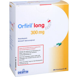 Abbildung: Orfiril long 300 mg Retardkapseln 200 St, Retard-Kapseln PZN 08718949