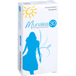 Abbildung: Munalea 30 0,03mg / 0,15mg Filmtabletten 3X21 St, Filmtabletten PZN 08720828