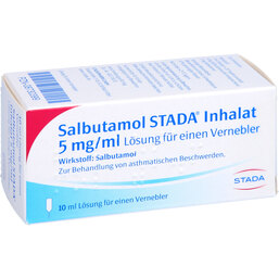 Abbildung: Salbutamol STADA Inhalat 5 mg / ml Lösung für e.Verneb. 10 ml, Lösung für einen Vernebler PZN 08730399