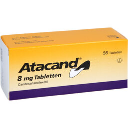 Abbildung: Atacand 8 mg Tabletten 56 St, Tabletten PZN 08736723