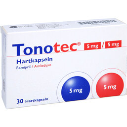 Abbildung: Tonotec 5 mg / 5 mg Hartkapseln 30 St, Hartkapseln PZN 08738001