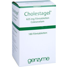 Abbildung: Cholestagel 625 mg Filmtabletten 180 St, Filmtabletten PZN 08738107