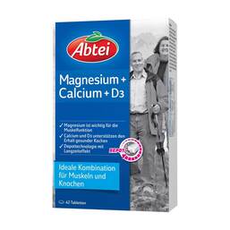 Abbildung: Abtei Magnesium Calcium + D3 Depot Tabletten Tabletten, 42 St PZN 08738478