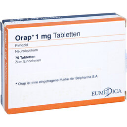 Abbildung: Orap 1 mg Tabletten 75 St, Tabletten PZN 08743019