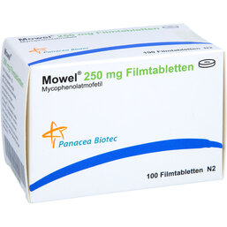 Abbildung: Mowel 250 mg Filmtabletten 100 St, Filmtabletten PZN 08755637