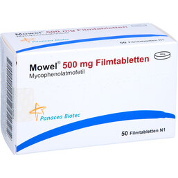 Abbildung: Mowel 500 mg Filmtabletten 50 St, Filmtabletten PZN 08755666