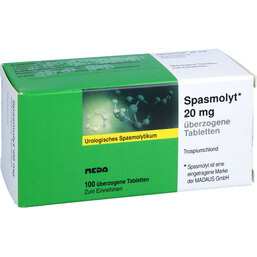 Abbildung: Spasmolyt 20 mg überzogene Tabletten 100 St, Überzogene Tabletten PZN 08756795