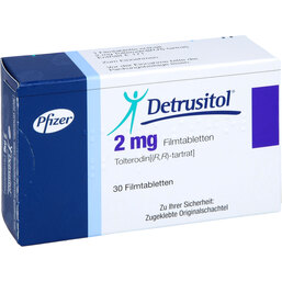 Abbildung: Detrusitol 2 mg Filmtabletten 30 St, Filmtabletten PZN 08759931