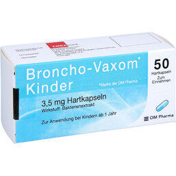 Abbildung: Broncho Vaxom für Kinder Kapseln 50 St, Hartkapseln PZN 08760101