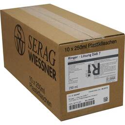 Abbildung: Ringer Lösung DAB 7 Plastik 10X250 ml, Infusionslösung PZN 08774190