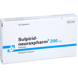 Abbildung: Sulpirid neuraxpharm 200 mg Tabletten 20 St, Tabletten PZN 08782203