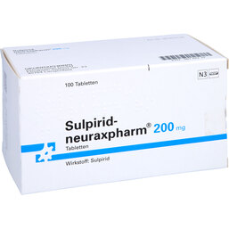 Abbildung: Sulpirid neuraxpharm 200 mg Tabletten 100 St, Tabletten PZN 08782232